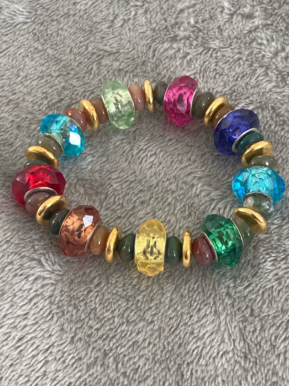 Rainbow bead bracelet